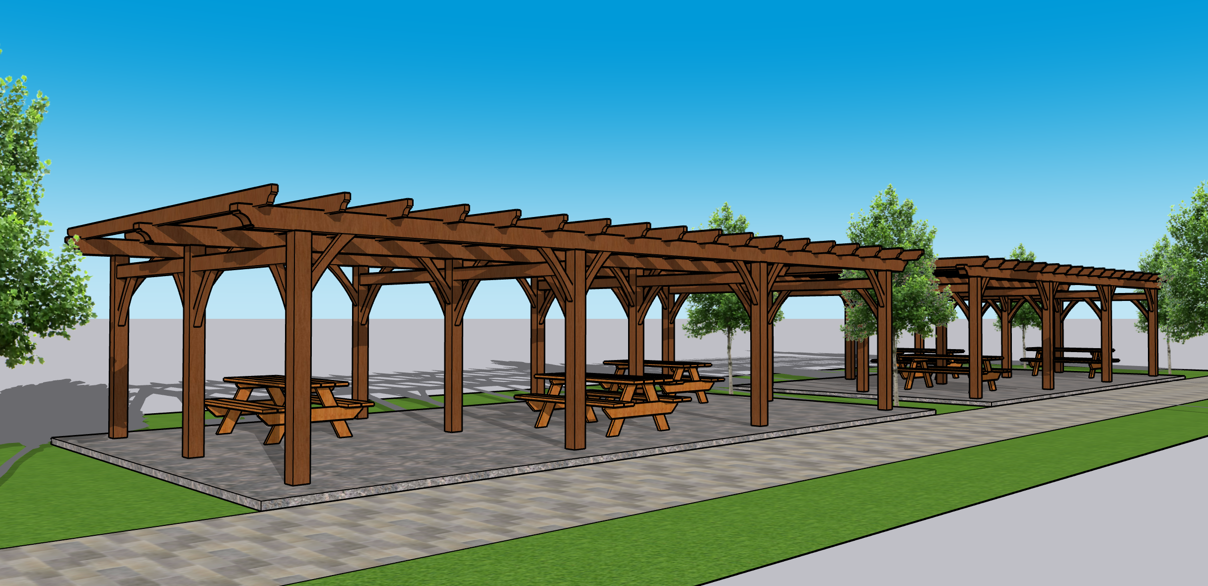 The Cyrus Commercial Pergola